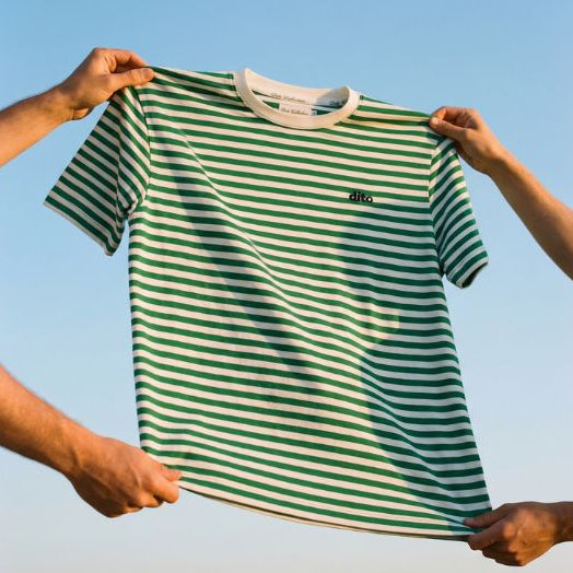 GREEN STRIPES TEE