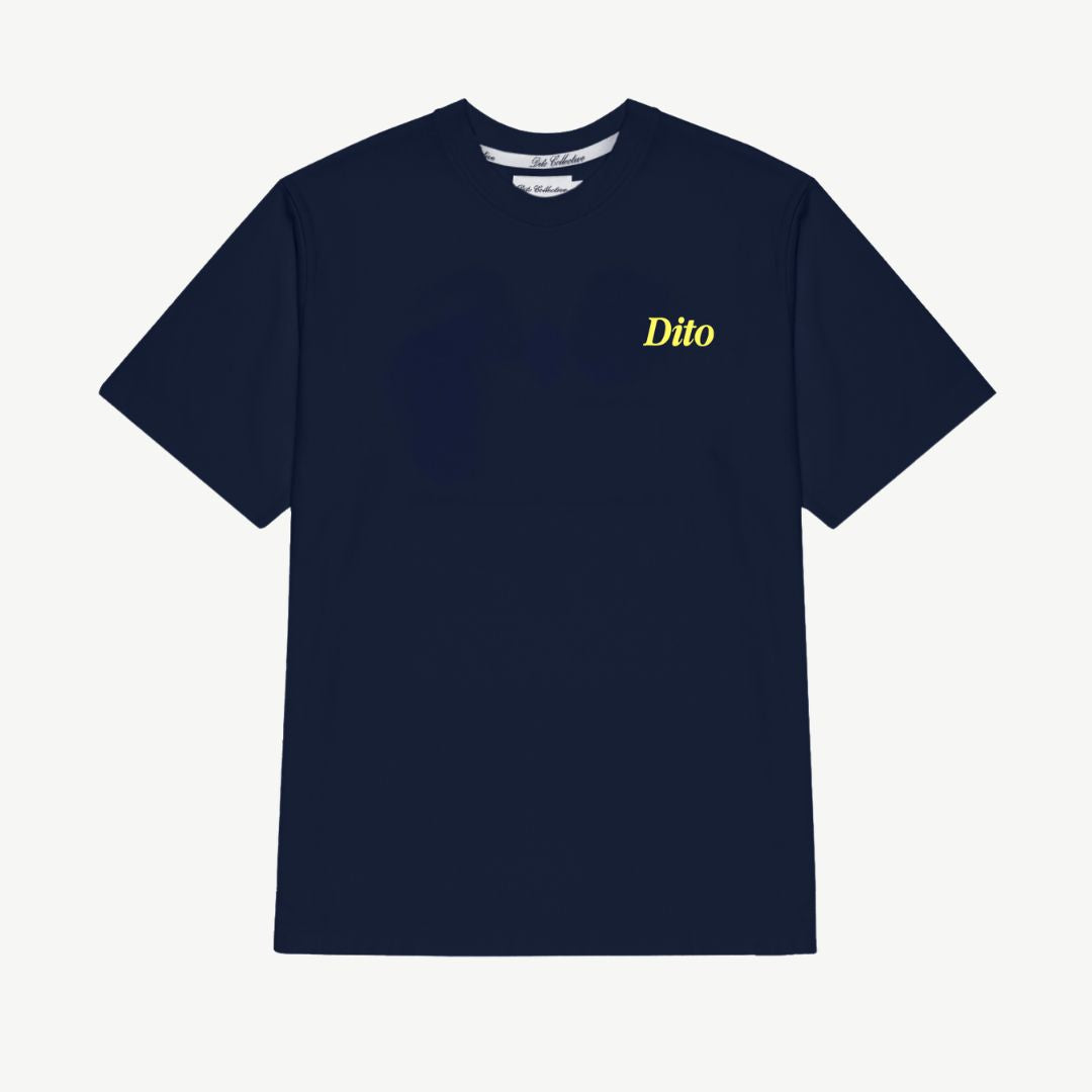 NAVY TENNIS BENCH TEE