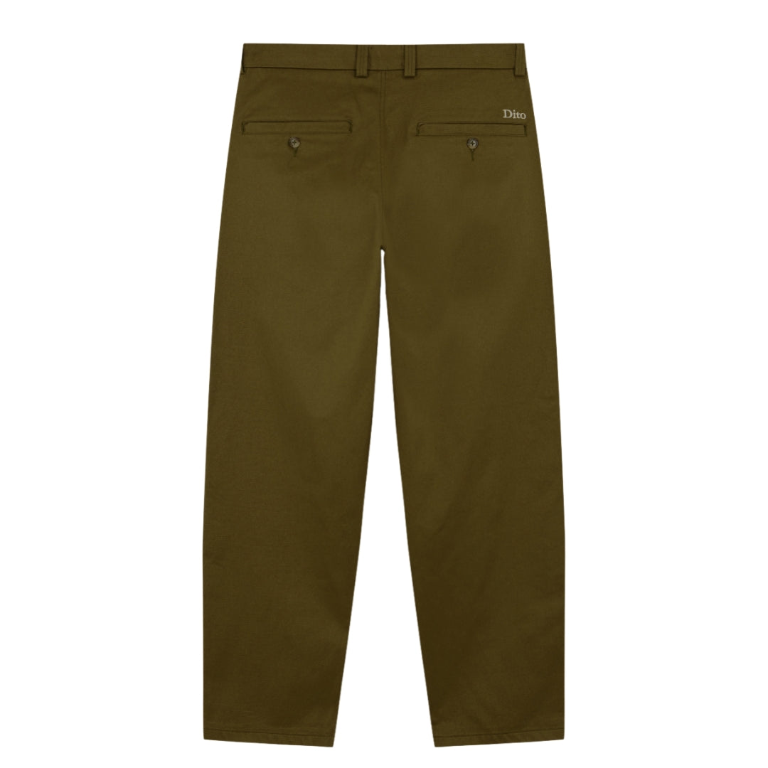 CHINO PLEATED PANTS