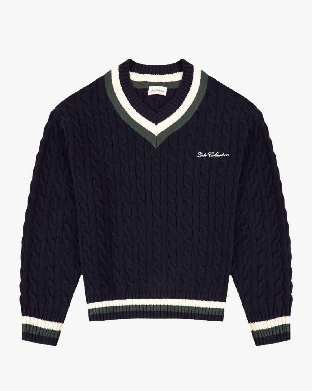 NAVY CABLE KNIT