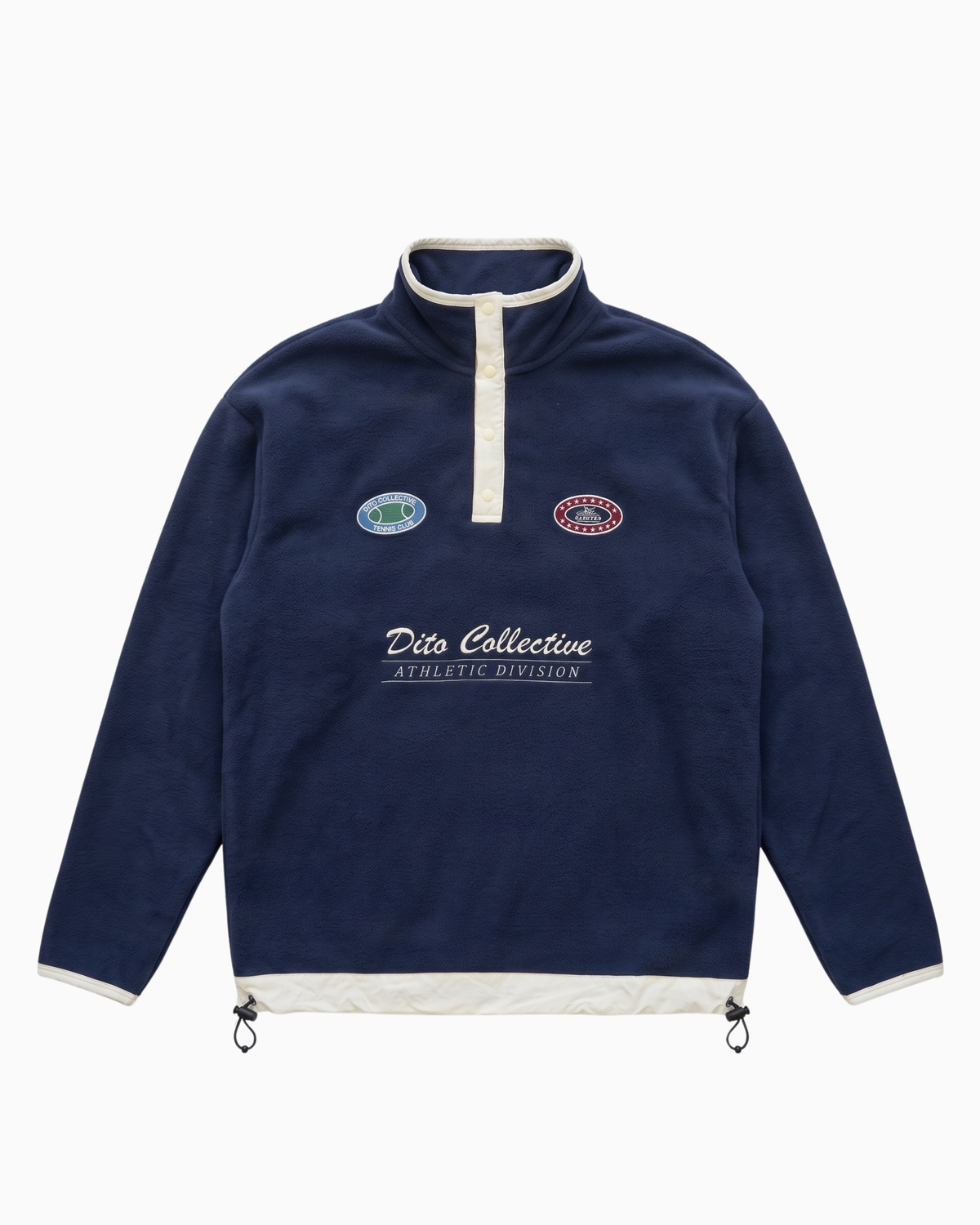 NAVY BUTTON FLEECE