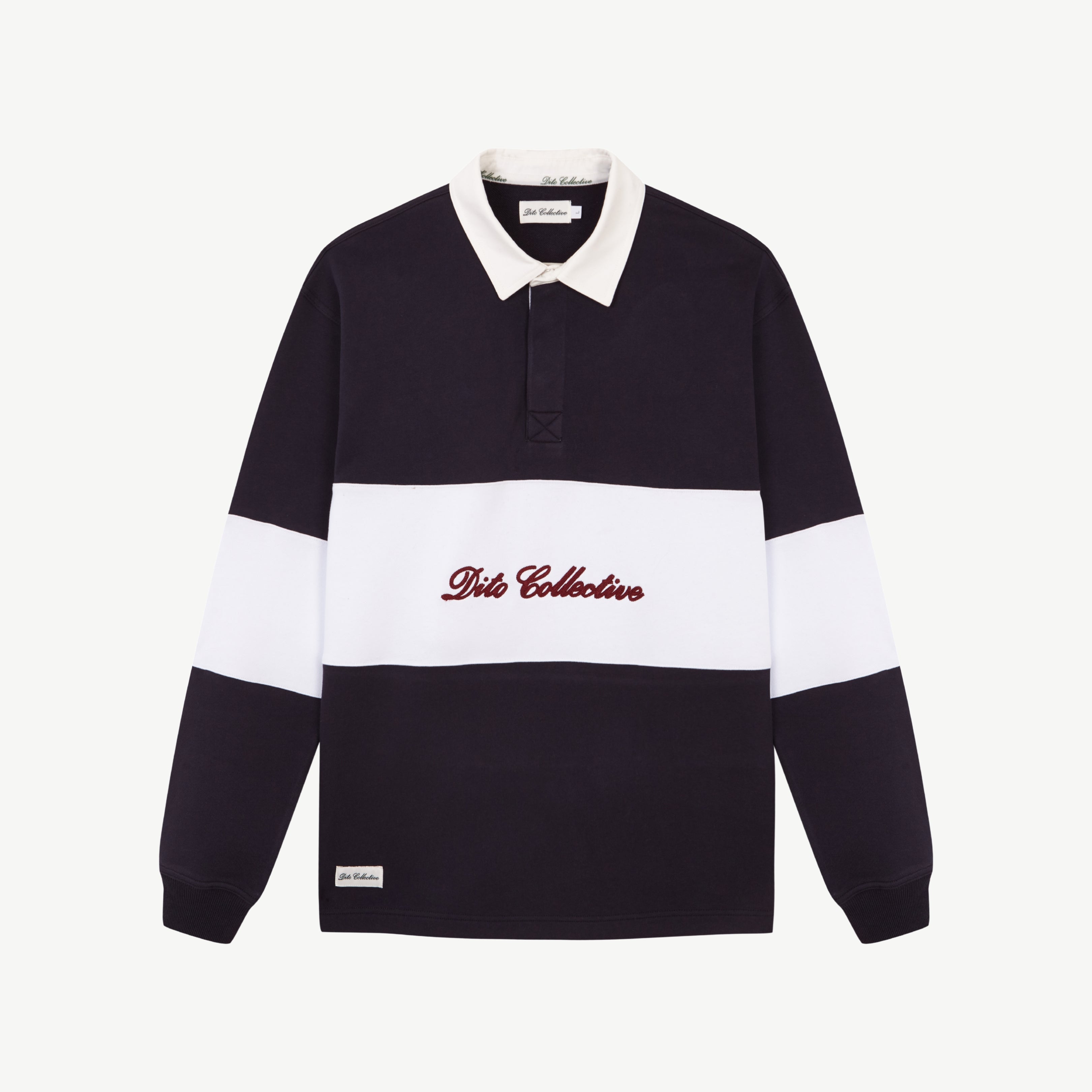 NAVY RUGBY SWEATER POLO