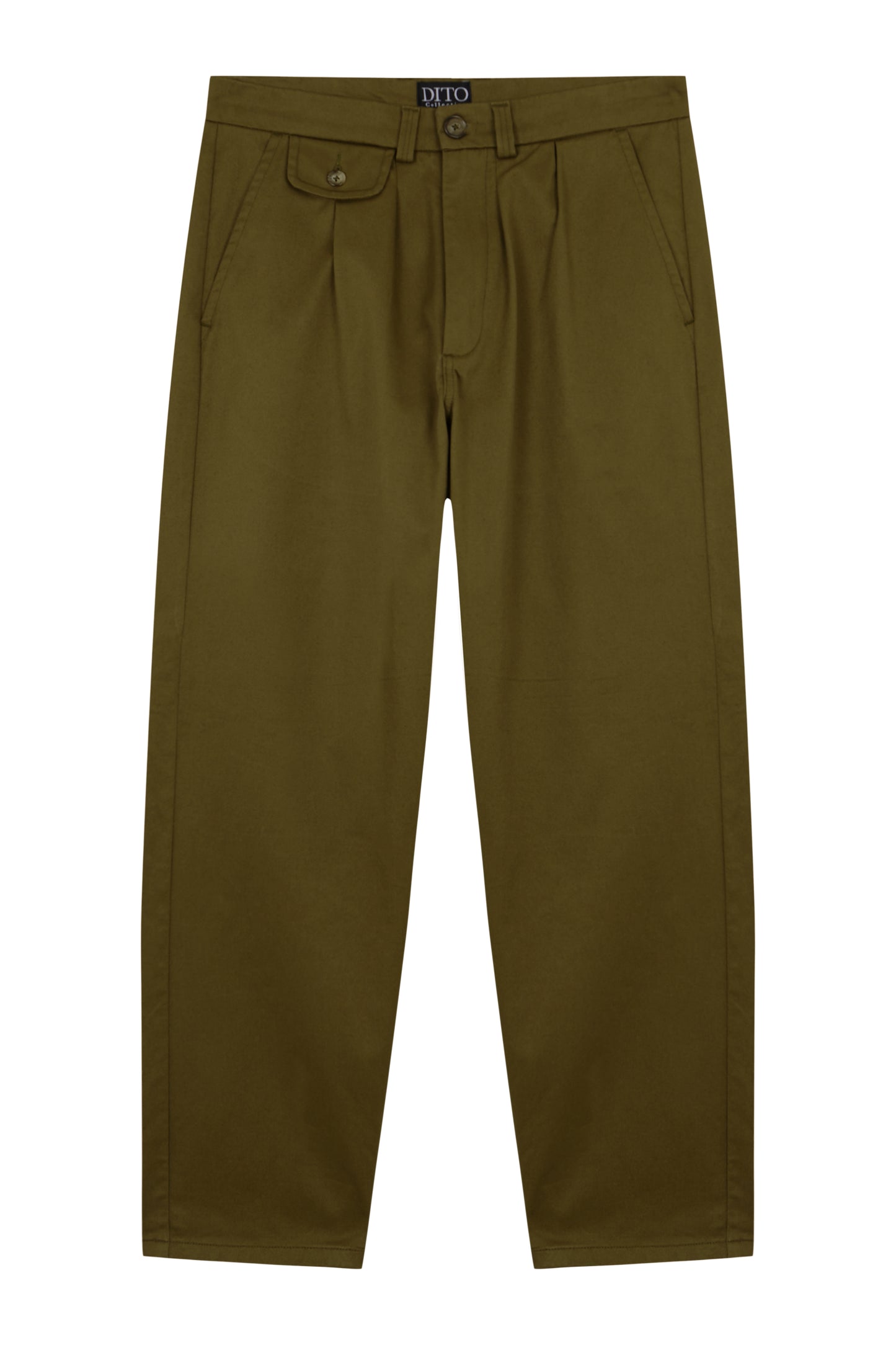CHINO PLEATED PANTS
