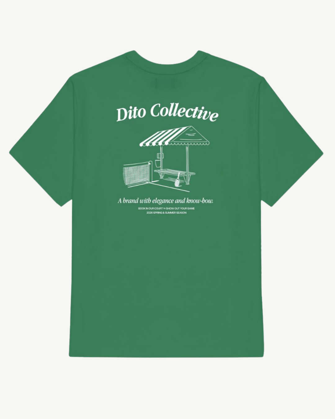 GREEN TENNIS BENCH TEE
