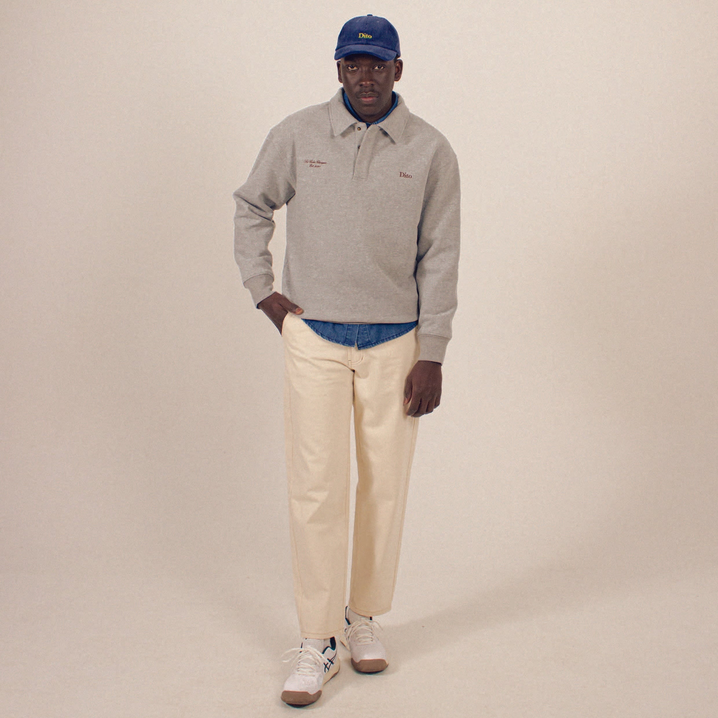 MARBLE BUTTON QUARTER ZIP