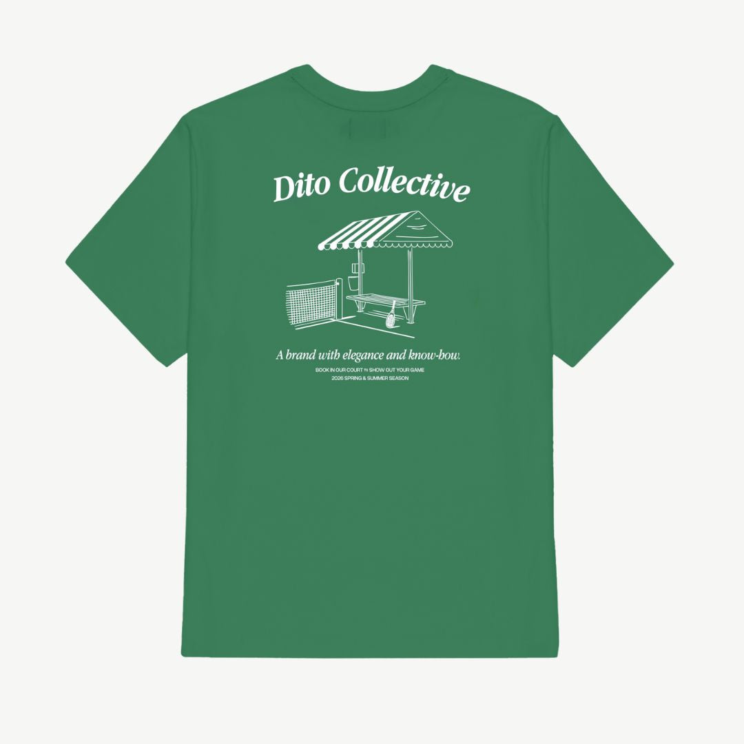 GREEN TENNIS BENCH TEE