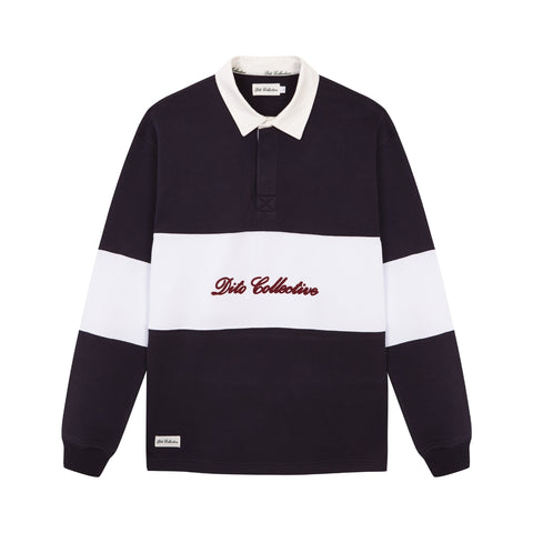 NAVY RUGBY SWEATER POLO
