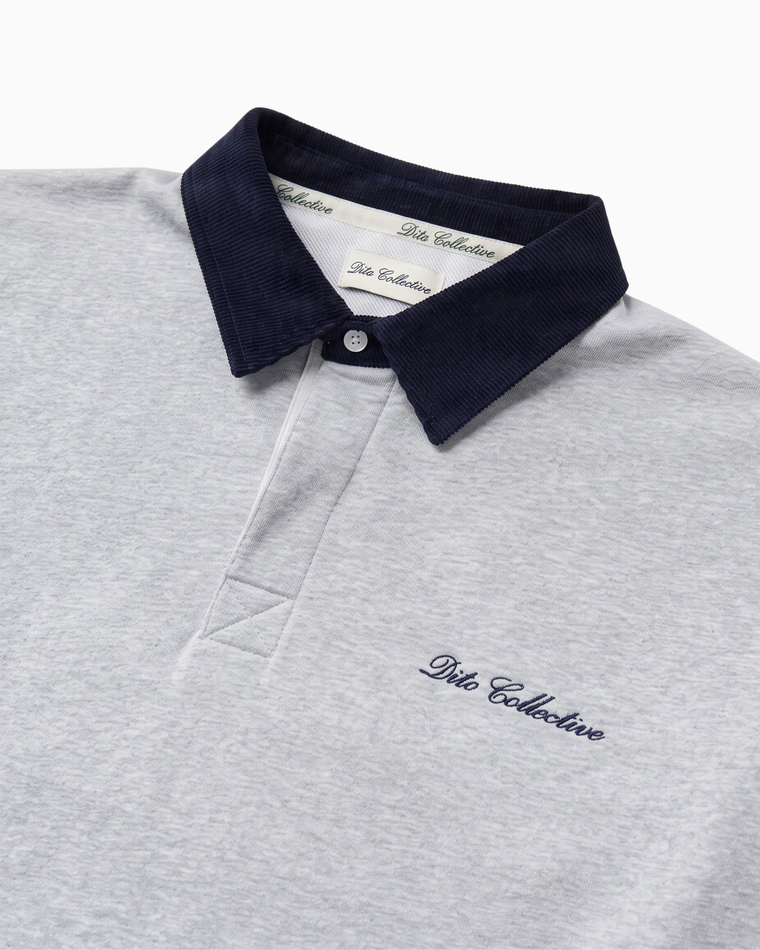 COURDUROY COLLAR RUGBY POLO