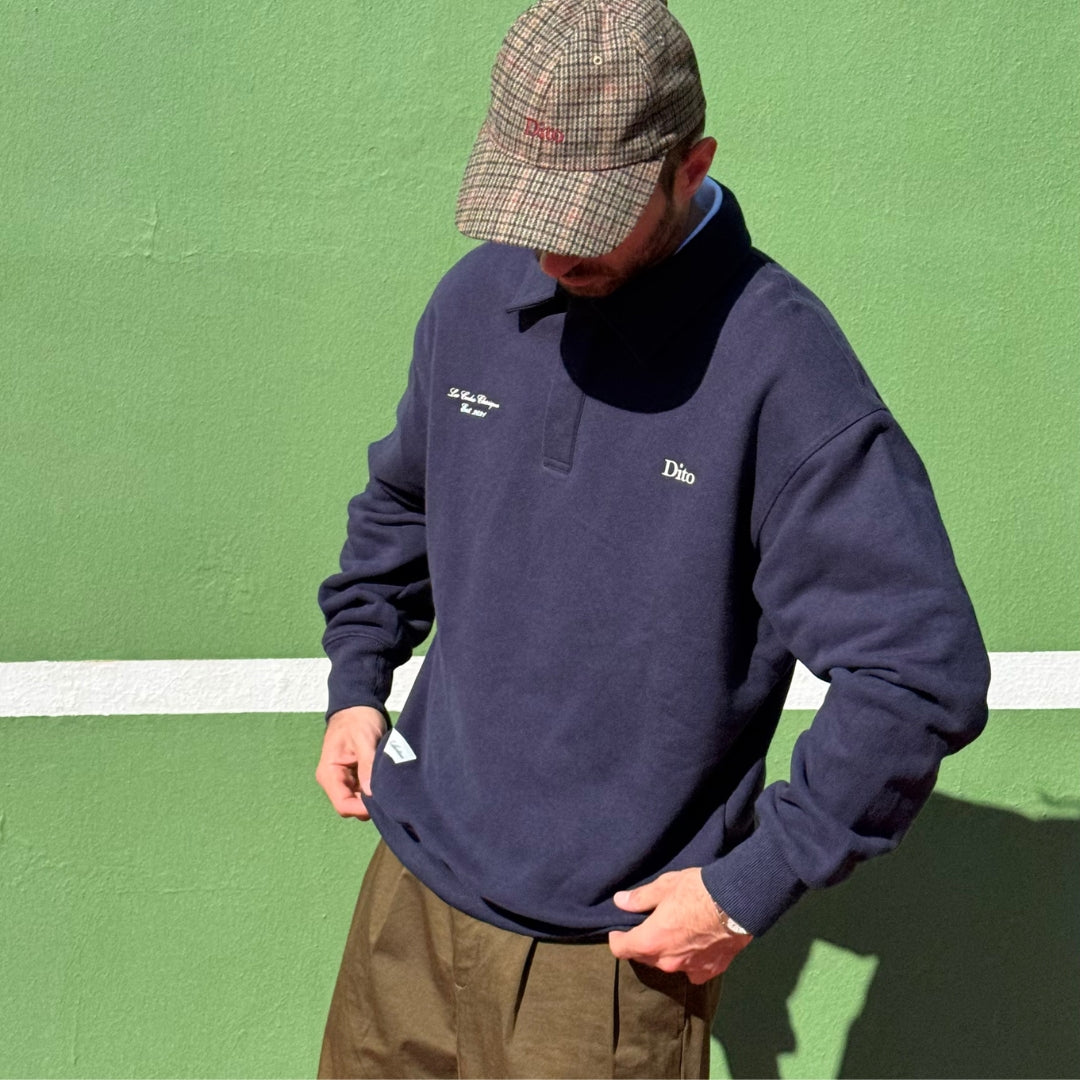 NAVY QUARTER ZIP