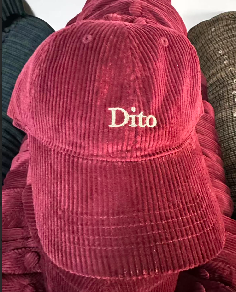BURGUNDY COURDUROY CAP