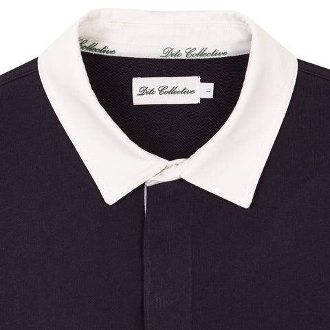 NAVY RUGBY SWEATER POLO