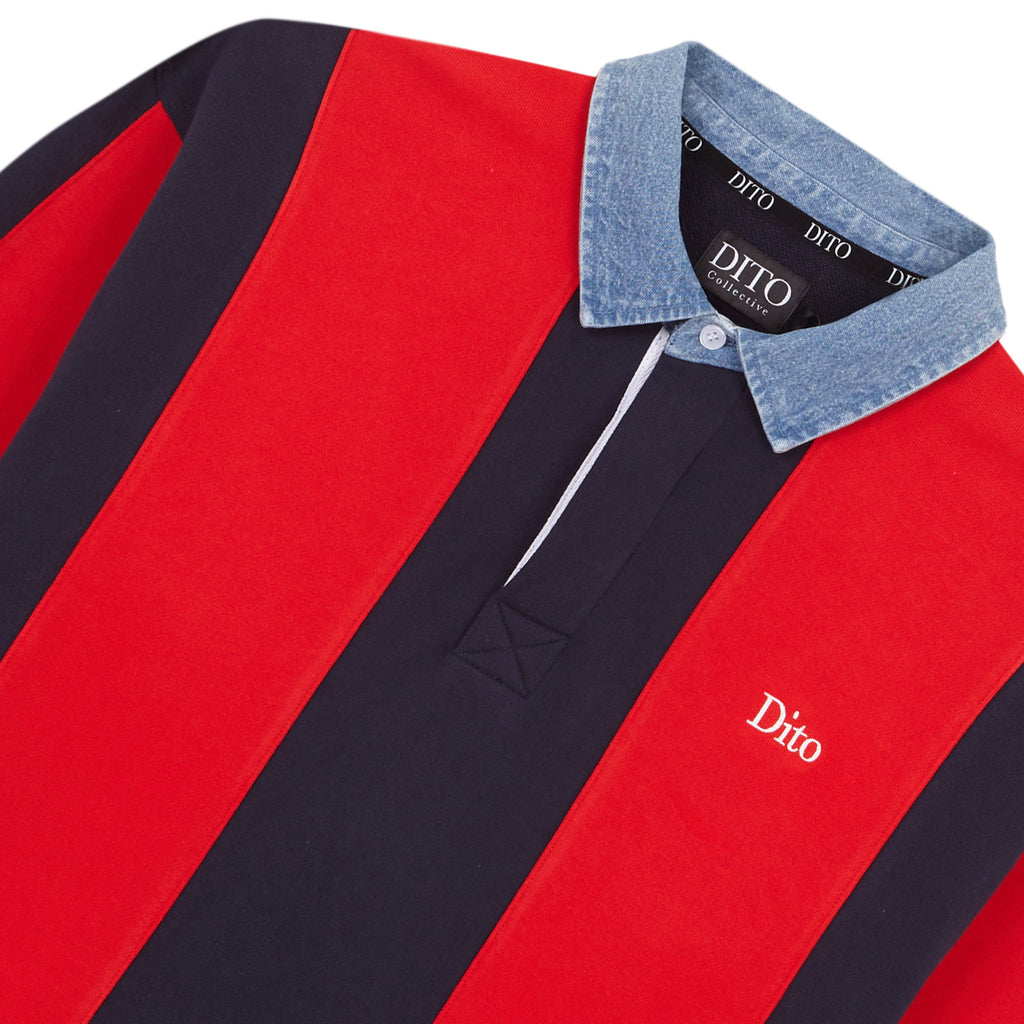 DENIM COLLAR POLO