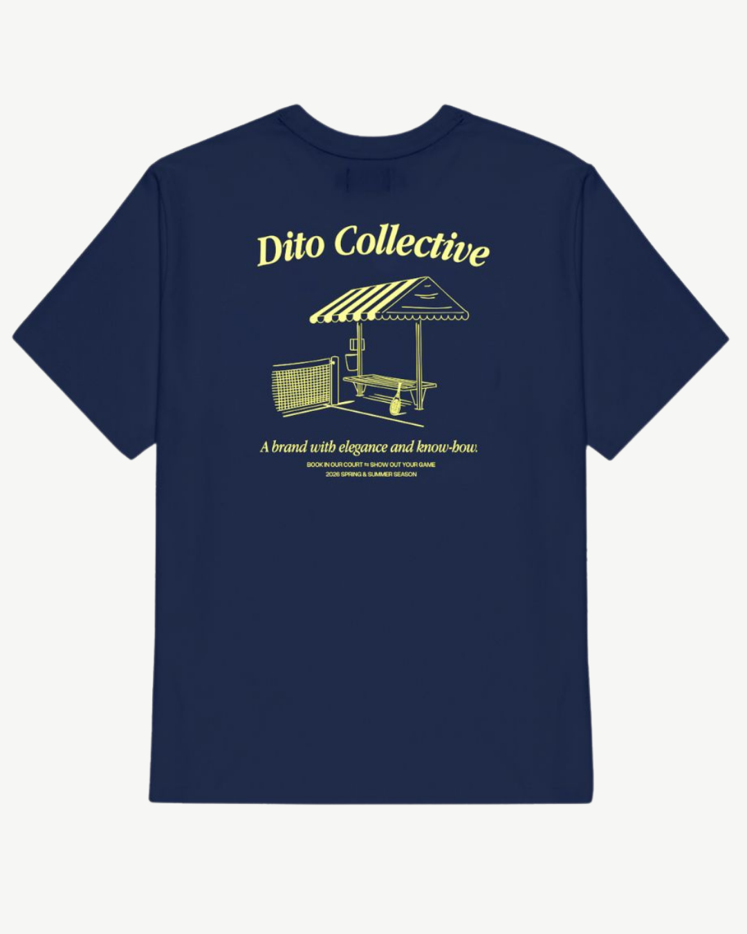 NAVY TENNIS BENCH TEE