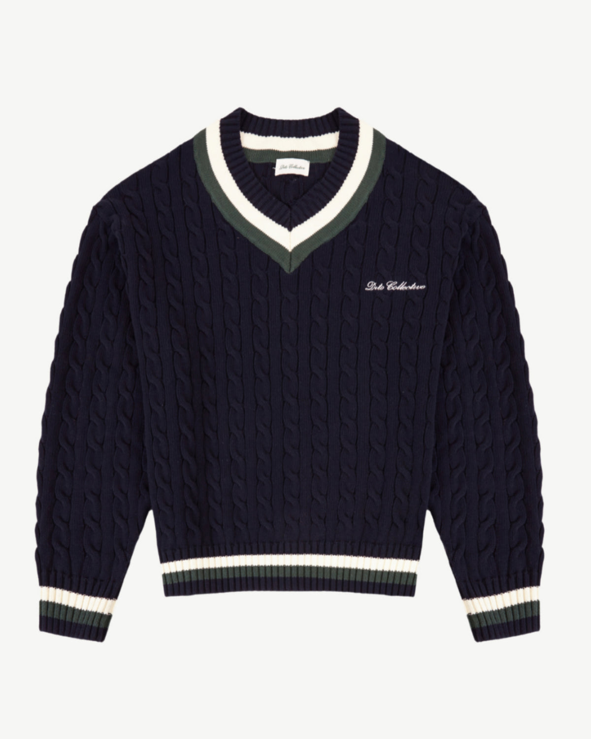 NAVY CABLE KNIT