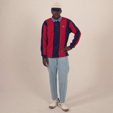 DENIM COLLAR POLO